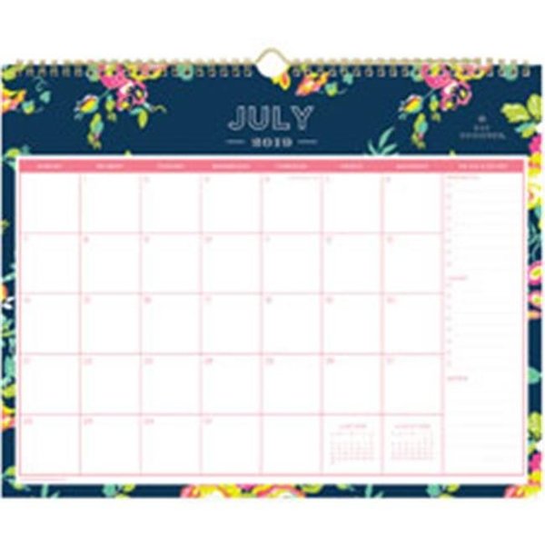 Blue Sky Herbal Inc Blue Sky BLS107934 Peyton Navy Floral Wall Calendar; Navy BLS107934